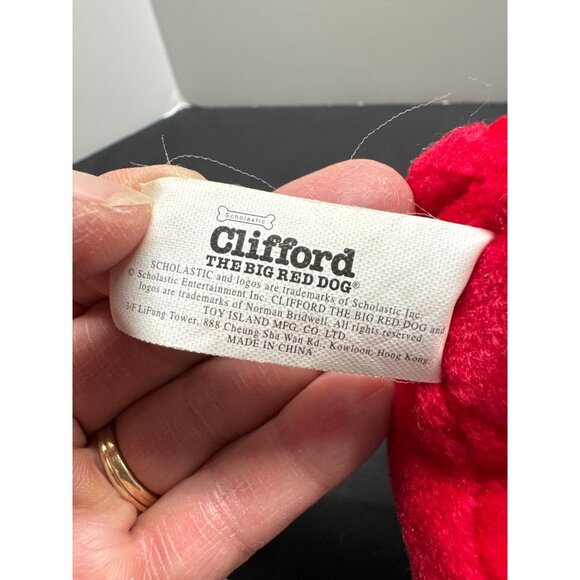 Scholastic Clifford The Big Red Dog 5” Plush Toy With Bone & Scarf - Picture 8 of 8